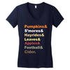 fall helvetica Women's V-Neck T-Shirt