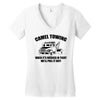 camel towing mens t shirt tee funny tshirt tow service toe college hum Women's V-Neck T-Shirt