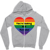 You're Looking At A Rainbow Zipper Hoodie