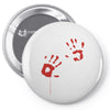 bloody hand print funny zombie kill undead blood horror killer Pin-back button