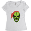 santa clous skeleton Women's Triblend Scoop T-shirt