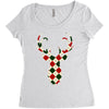 christmas deer Women's Triblend Scoop T-shirt