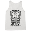 Never Underestimate Dog Rescuer Who Was Born July Tank Top