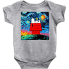 Van Gogh Parody Snoopy Baby Bodysuit