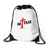 no fear Drawstring Bags