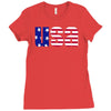 american freedom flag Ladies Fitted T-Shirt
