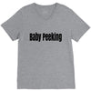 baby peeking V-Neck Tee