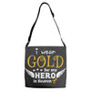 I Wear Gold For My Hero In Haven Adjustable Strap Totes