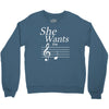 she wants the d black Crewneck Sweatshirt
