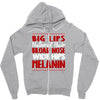 big lips natural hair Zipper Hoodie