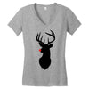 deer skull christmas Women's V-Neck T-Shirt