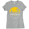 amity island jaws inspired movie shark printed Ladies Fitted T-Shirt