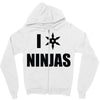 i heart ninjas Zipper Hoodie