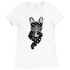 bull dog american falg Ladies Fitted T-Shirt