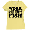 work is for people Ladies Fitted T-Shirt
