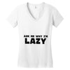 ask me why i'm lazy sloth Women's V-Neck T-Shirt