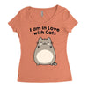 i am in love with cats Women's Triblend Scoop T-shirt