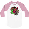 pink punk wolf 3/4 Sleeve Shirt