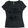i love when my wife lets me buy another bike Women's Triblend Scoop T-shirt