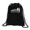 climbing ape to evolution climb indoor outdoor Drawstring Bags