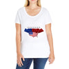 america flag Ladies Curvy T-Shirt