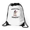 high end french bulldog Drawstring Bags