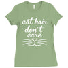 cat hair don't care cute crazy cat Ladies Fitted T-Shirt