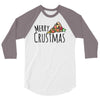 merry crustmas christmas pizza 3/4 Sleeve Shirt