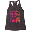my heart is empty Racerback Tank