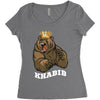 bear khabib Women's Triblend Scoop T-shirt