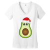 santa avocado Women's V-Neck T-Shirt