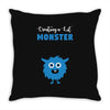 Creating A Lil Monster Baby Boy Throw Pillow