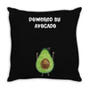 Powered By Avocado Throw Pillow
