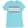 bonjour bitches Ladies Fitted T-Shirt