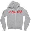 I Love Cola Zipper Hoodie