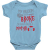 my broom broke so now i drive a mopar Baby Bodysuit
