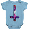 inverted galaxy cross funny  religion banter space fashion new Baby Bodysuit