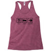 eat sleep snowboard mens black snowboarding t shirt wow Racerback Tank