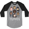 Women's March We are Human 3/4 Sleeve Shirt
