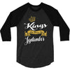 kings are born in september 3/4 Sleeve Shirt