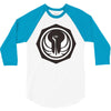 white and black 3/4 Sleeve Shirt