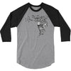 girl butterfly head 3/4 Sleeve Shirt