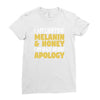 black without apology Ladies Fitted T-Shirt