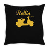 retro kult vespa 50 t shirt scooter roller s m l xl xxl Throw Pillow