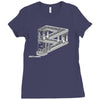 some game involving falling blocks in the style of m.c. escher Ladies Fitted T-Shirt
