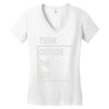 think outside the box Women's V-Neck T-Shirt