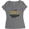 I Wear Gold For My Hero In Haven Women's Triblend Scoop T-shirt
