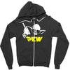pew yoda wars funny Zipper Hoodie
