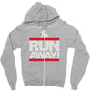 run away rabbit Zipper Hoodie