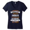 Super Cool Granddaughter Of A Freaking Awesome Grandma Women's V-Neck T-Shirt